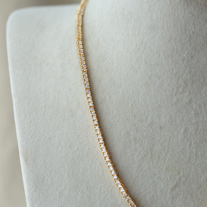 Heritage simple design long necklace and earrings HL344