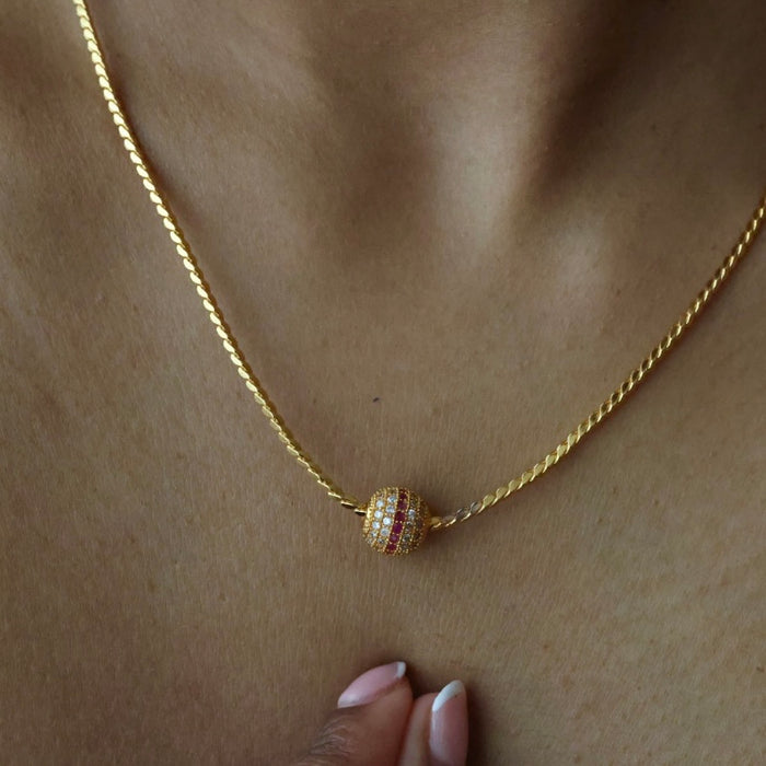 Heritage gold plated simple chain necklace HC5268