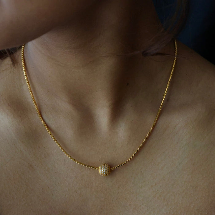 Heritage gold plated simple chain necklace HC3268