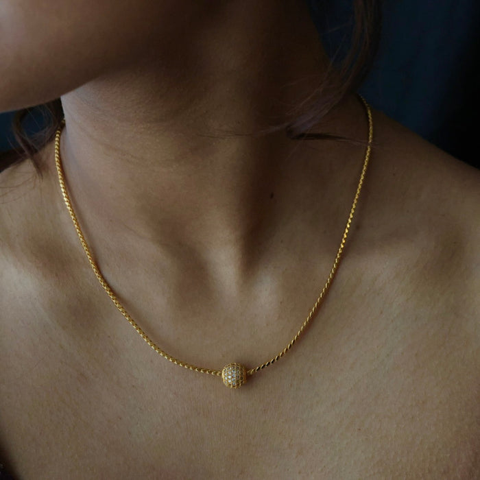 Heritage gold plated simple chain necklace HC3268