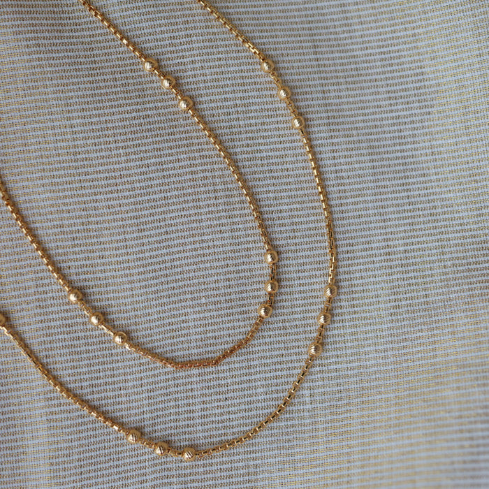 Heritage gold traditional simple stone anklet HAN002