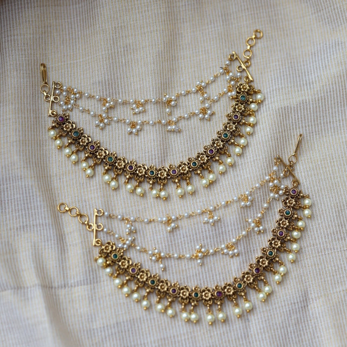 Antique 3 layer Mattal Ear Accessories | Bridal & Traditional Jewellery UK AM5421