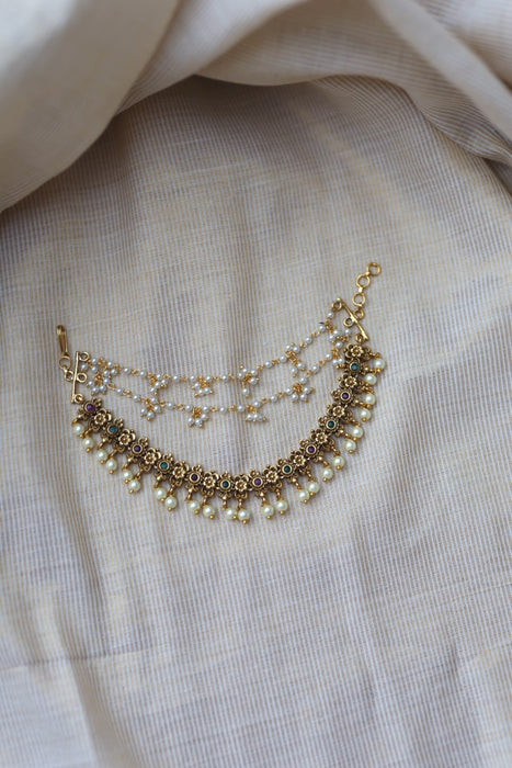 Antique 3 layer Mattal Ear Accessories | Bridal & Traditional Jewellery UK AM5421