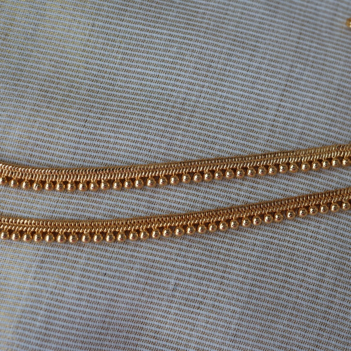 Heritage gold traditional simple gold anklet HAN120