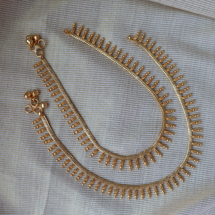 Heritage gold traditional simple gold anklet HAN1299