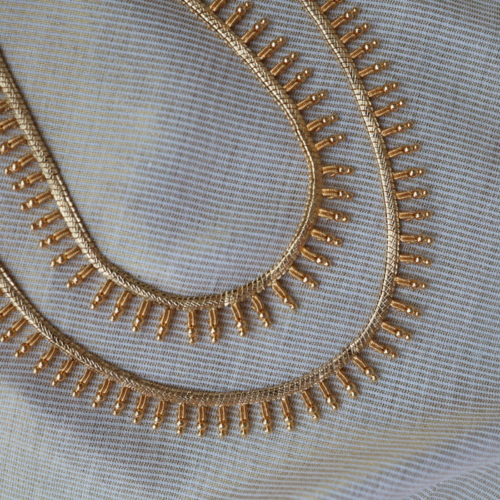 Heritage gold traditional simple gold anklet HAN1299