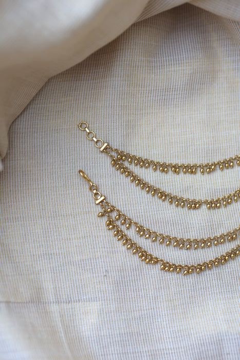 Antique 2 layer Mattal Ear Accessories | Bridal & Traditional Jewellery UK AM5423