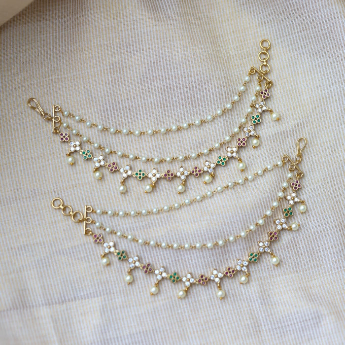 Antique 3 layer Mattal Ear Accessories | Bridal & Traditional Jewellery UK AM589