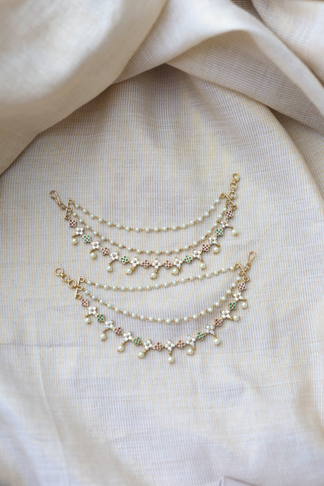 Antique 3 layer Mattal Ear Accessories | Bridal & Traditional Jewellery UK AM589