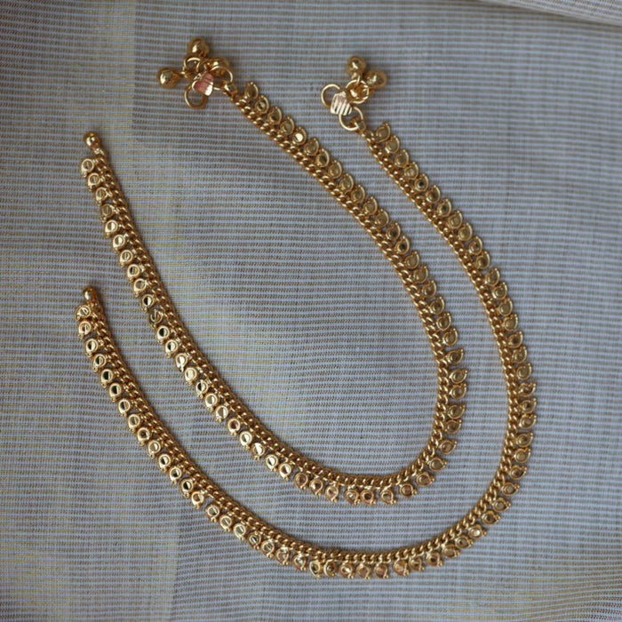 Heritage gold traditional simple gold anklet HAN1300