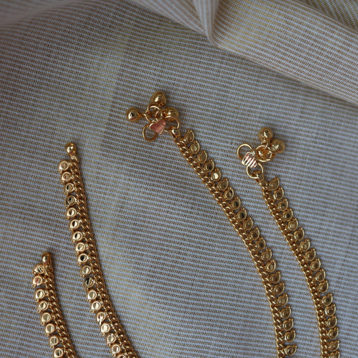 Heritage gold traditional simple gold anklet HAN1300