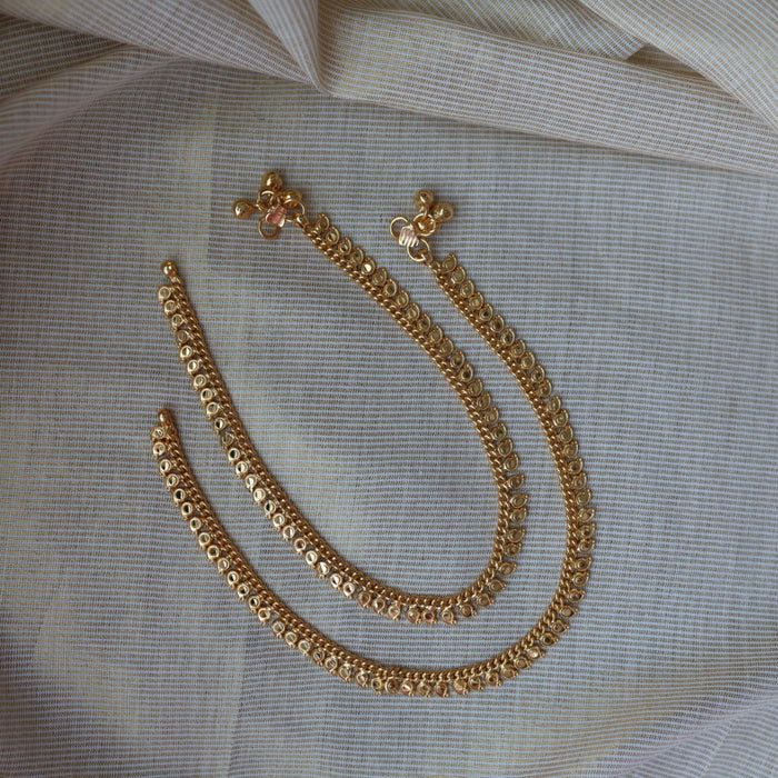 Heritage gold traditional simple gold anklet HAN1300