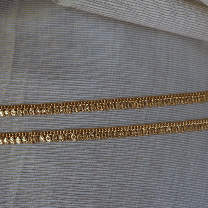 Heritage gold traditional simple gold anklet HAN1300