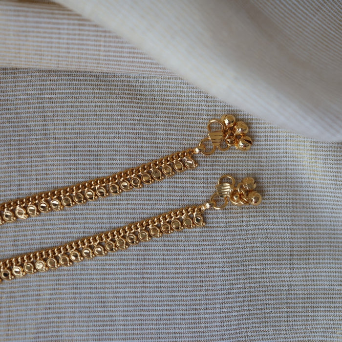 Heritage gold traditional simple gold anklet HAN1300