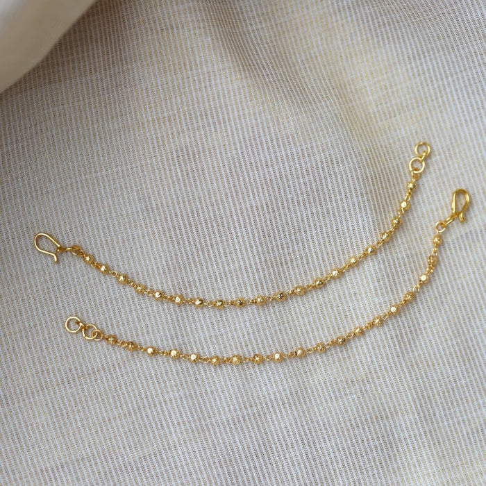 Heritage Gold Plated Mattal Ear Accessories | Bridal & Traditional Jewellery UK HM7787