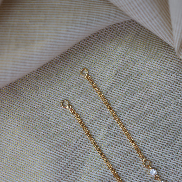Heritage white stone gold mattal ear accessories HM2123