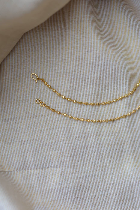 Heritage Gold Plated Mattal Ear Accessories | Bridal & Traditional Jewellery UK HM7787