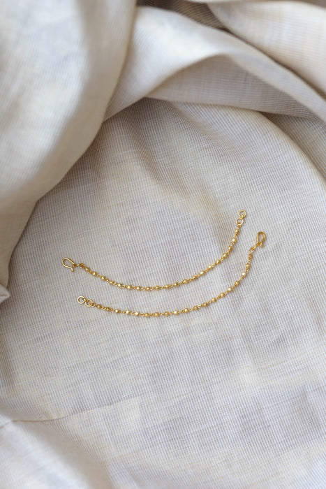 Heritage Gold Plated Mattal Ear Accessories | Bridal & Traditional Jewellery UK HM7787