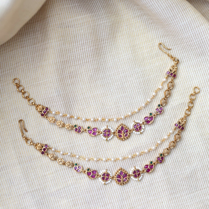 Antique 2 layer Mattal Ear Accessories | Bridal & Traditional Jewellery UK AM0887