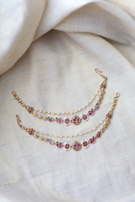 Antique 2 layer Mattal Ear Accessories | Bridal & Traditional Jewellery UK AM0887