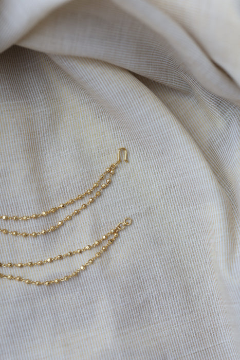 Heritage Gold Plated 2 layer Mattal Ear Accessories | Bridal & Traditional Jewellery UK HM1345