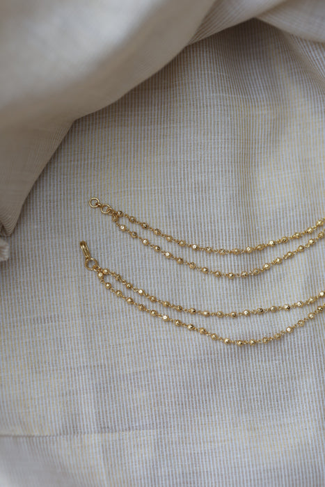 Heritage Gold Plated 2 layer Mattal Ear Accessories | Bridal & Traditional Jewellery UK HM1345