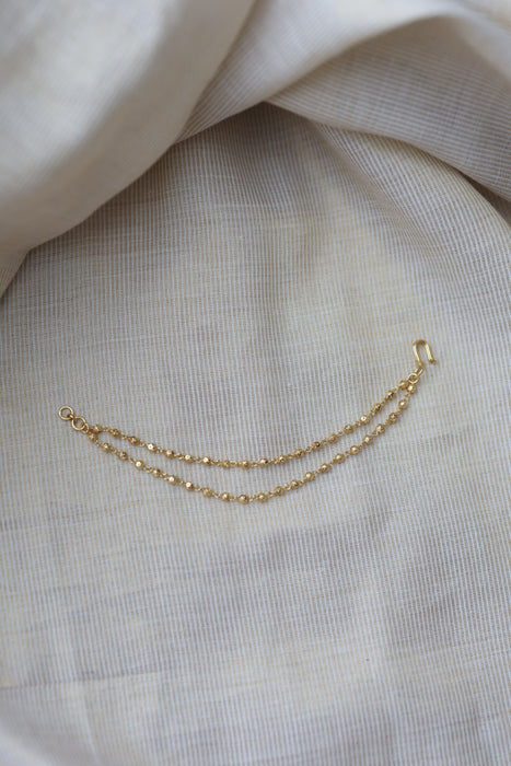 Heritage Gold Plated 2 layer Mattal Ear Accessories | Bridal & Traditional Jewellery UK HM1345