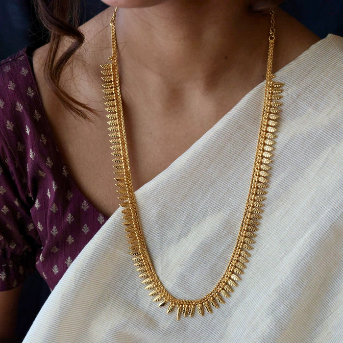 Heritage gold plated long necklace HL1113