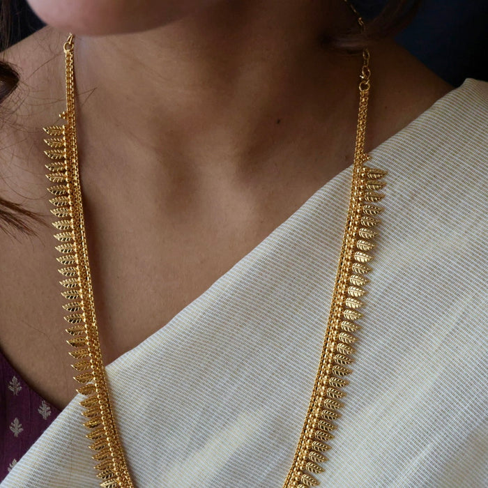 Heritage gold plated long necklace HL1113