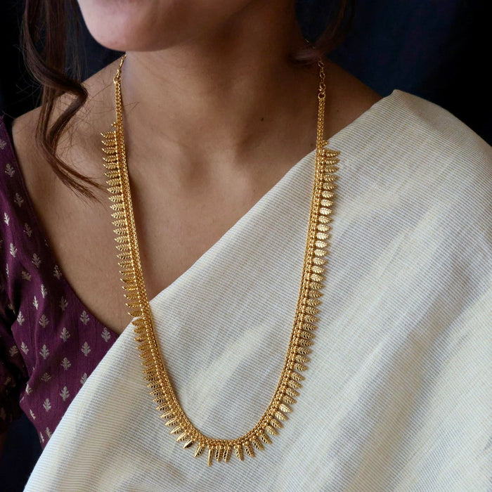 Heritage gold plated long necklace HL1113