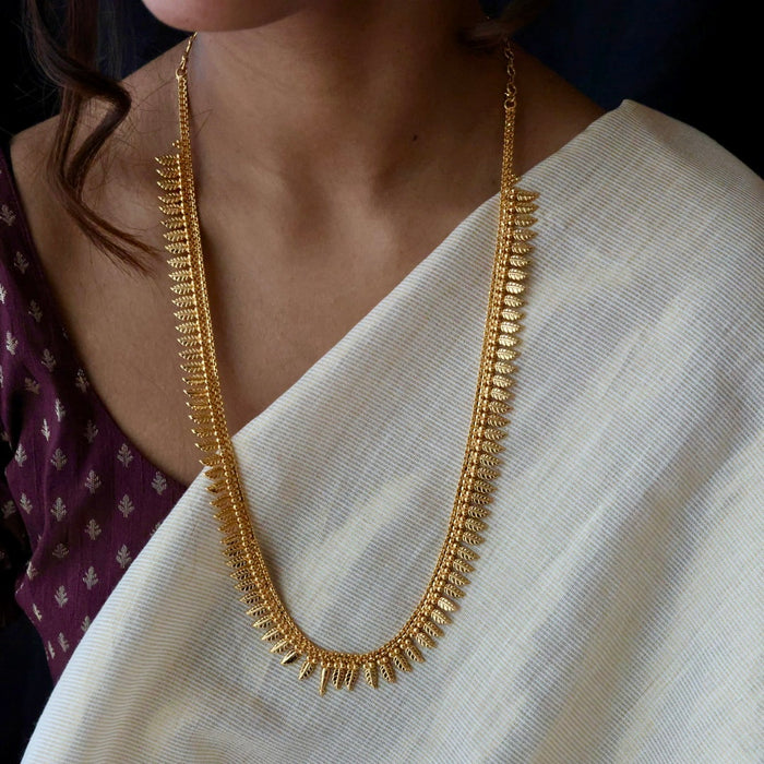 Heritage gold plated long necklace HL1113