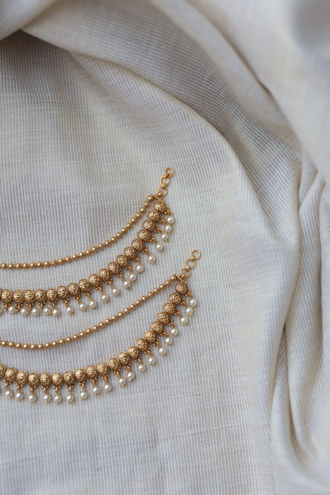 Antique 2 layer Mattal Ear Accessories | Bridal & Traditional Jewellery UK AM5422