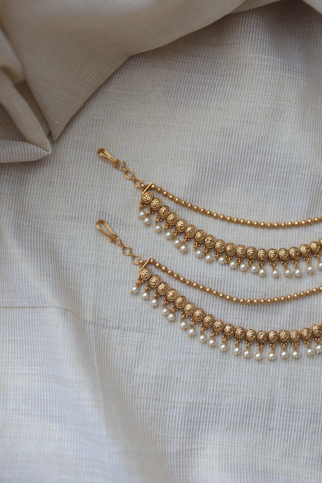 Antique 2 layer Mattal Ear Accessories | Bridal & Traditional Jewellery UK AM5422