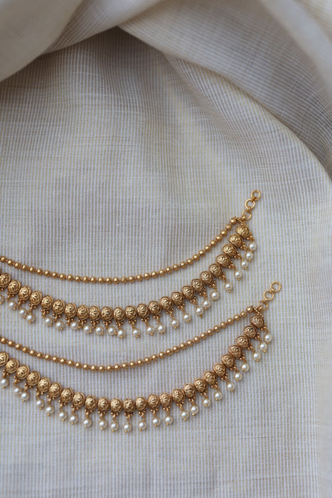 Antique 2 layer Mattal Ear Accessories | Bridal & Traditional Jewellery UK AM5422