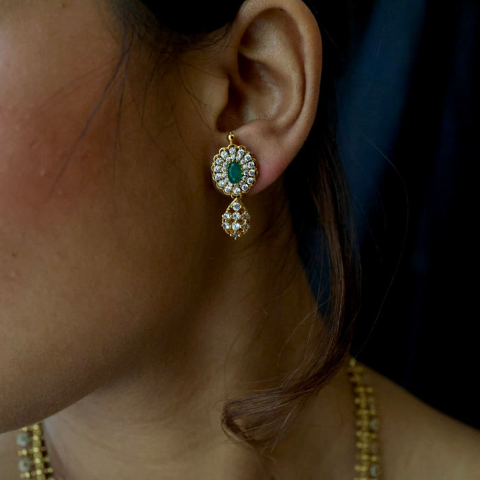 Antique multi stone long necklace with earrings LL03351