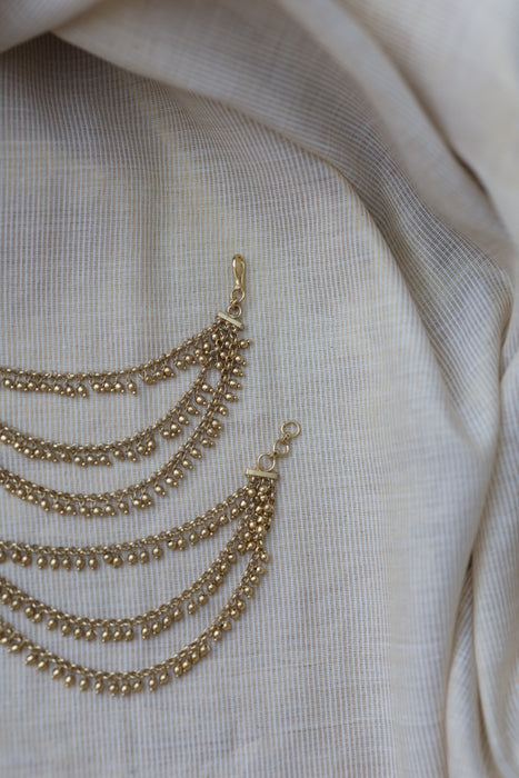 Antique 3 layer Mattal Ear Accessories | Bridal & Traditional Jewellery UK AM7896