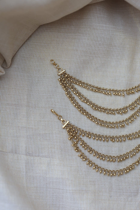 Antique 3 layer Mattal Ear Accessories | Bridal & Traditional Jewellery UK AM7896