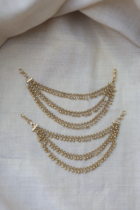 Antique 3 layer Mattal Ear Accessories | Bridal & Traditional Jewellery UK AM7896
