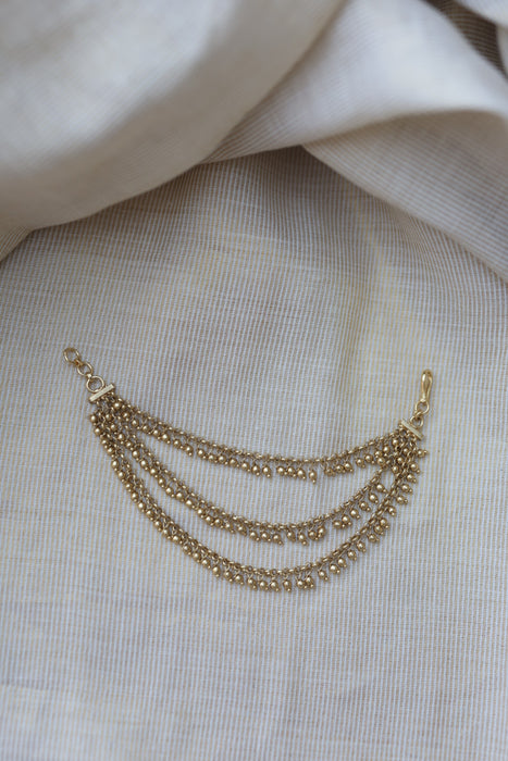 Antique 3 layer Mattal Ear Accessories | Bridal & Traditional Jewellery UK AM7896