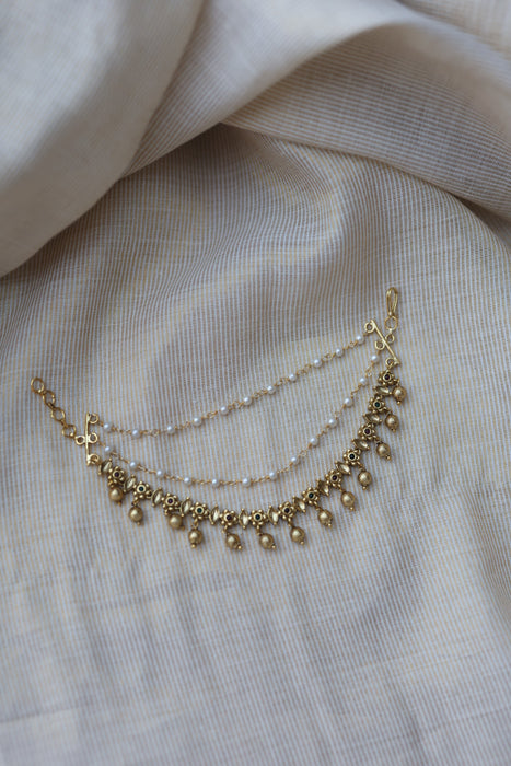 Antique 3 layer Mattal Ear Accessories | Bridal & Traditional Jewellery UK AM54322