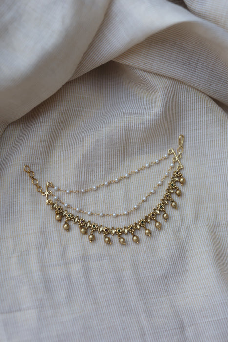 Antique 3 layer Mattal Ear Accessories | Bridal & Traditional Jewellery UK AM54322