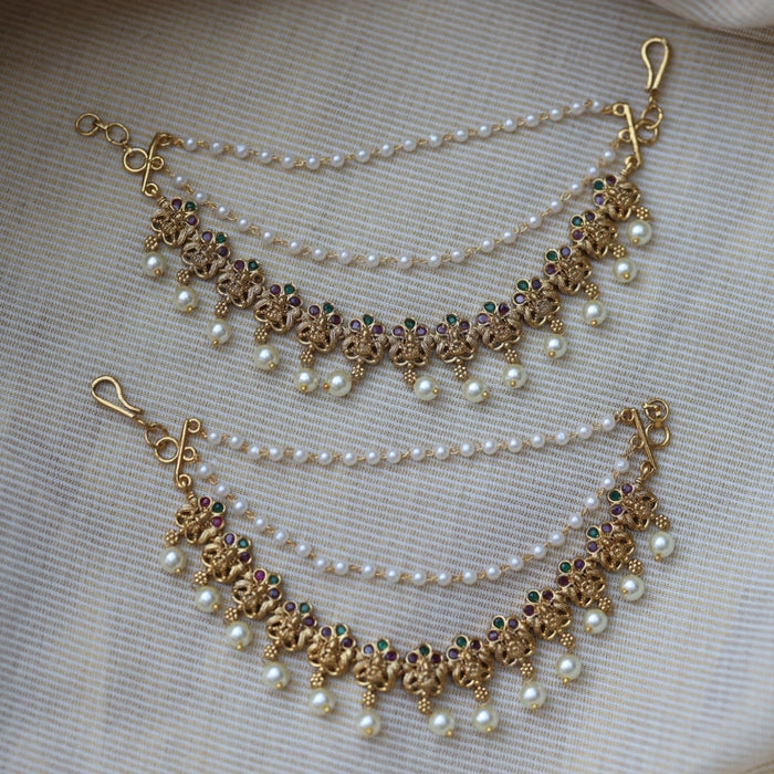 Antique 3 layer Mattal Ear Accessories | Bridal & Traditional Jewellery UK AM67656