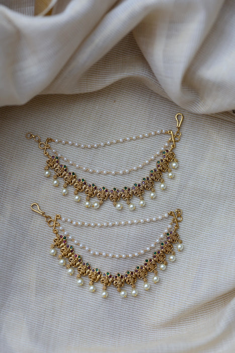 Antique 3 layer Mattal Ear Accessories | Bridal & Traditional Jewellery UK AM67656