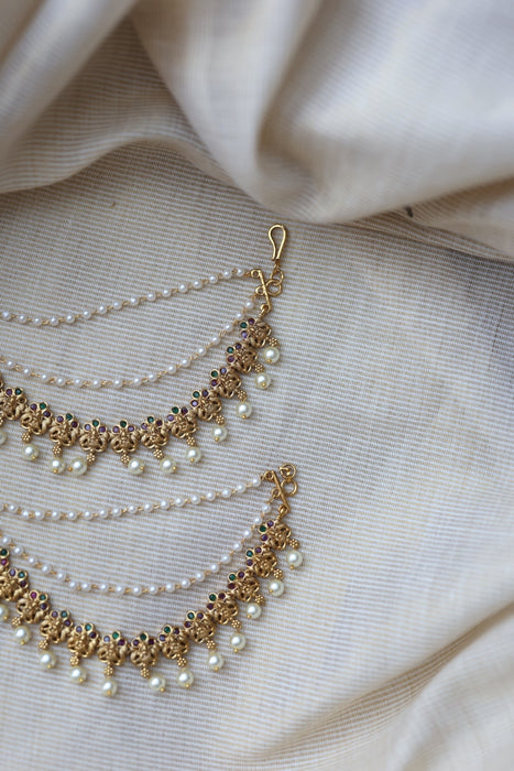 Antique 3 layer Mattal Ear Accessories | Bridal & Traditional Jewellery UK AM67656
