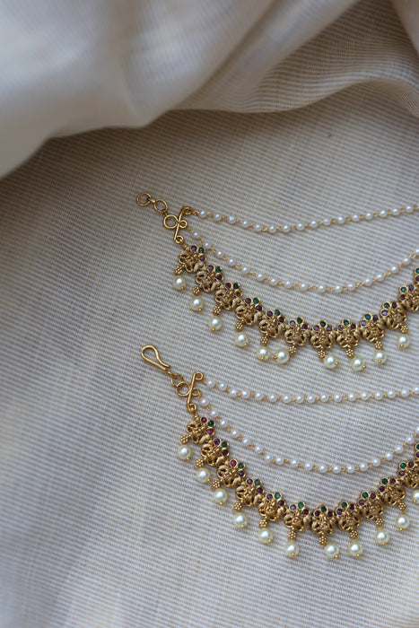 Antique 3 layer Mattal Ear Accessories | Bridal & Traditional Jewellery UK AM67656