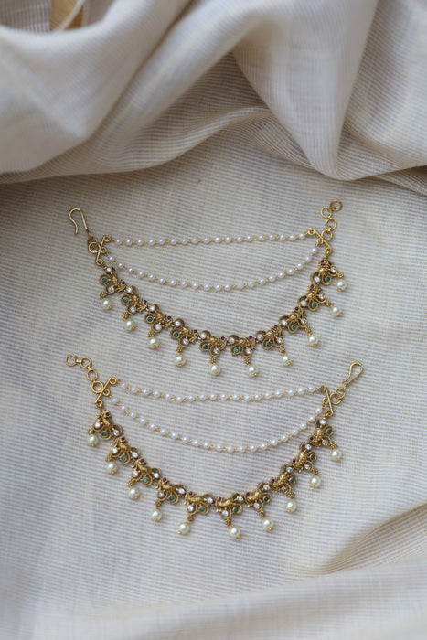 Antique 3 layer Mattal Ear Accessories | Bridal & Traditional Jewellery UK AM9988