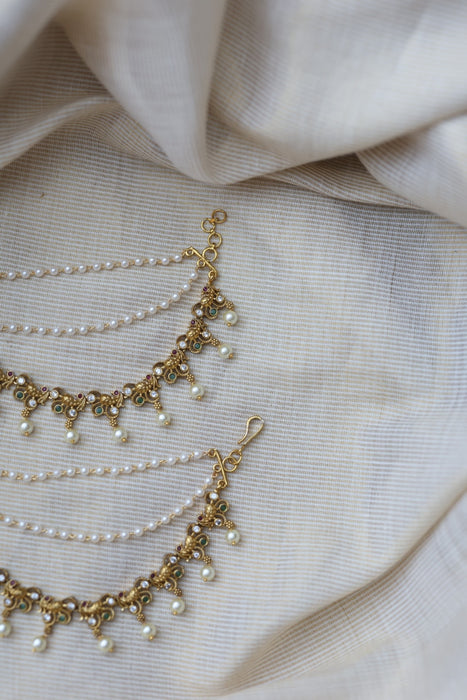 Antique 3 layer Mattal Ear Accessories | Bridal & Traditional Jewellery UK AM9988