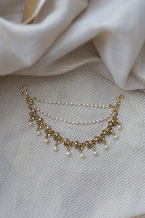 Antique 3 layer Mattal Ear Accessories | Bridal & Traditional Jewellery UK AM9988
