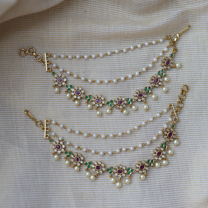 Antique 3 layer Mattal Ear Accessories | Bridal & Traditional Jewellery UK AM678