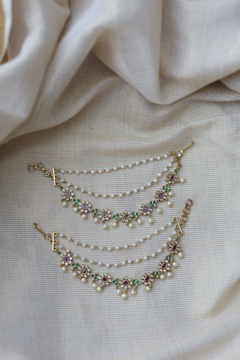 Antique 3 layer Mattal Ear Accessories | Bridal & Traditional Jewellery UK AM678